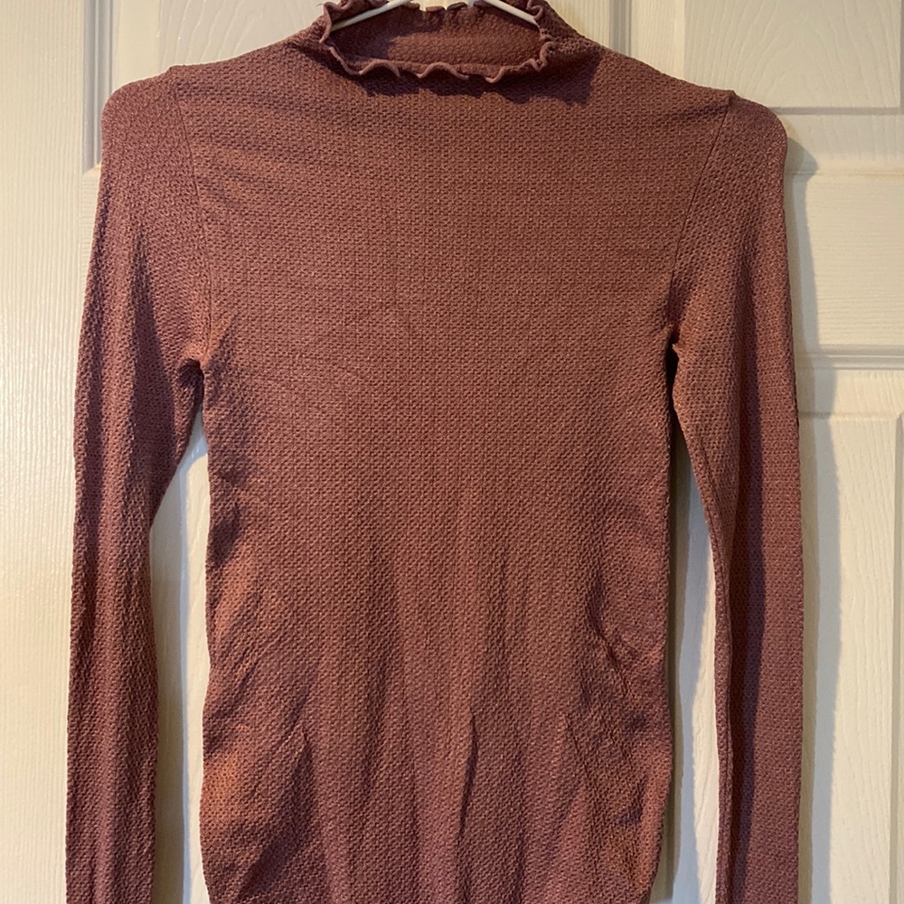 Intimately Free People | Mauve Moch Neck Long Sleeve Body Suite Sz:S/XS🎀